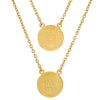 Ladies St. Benedict Double Circle Laser Engraved Scapular Religious Necklace
