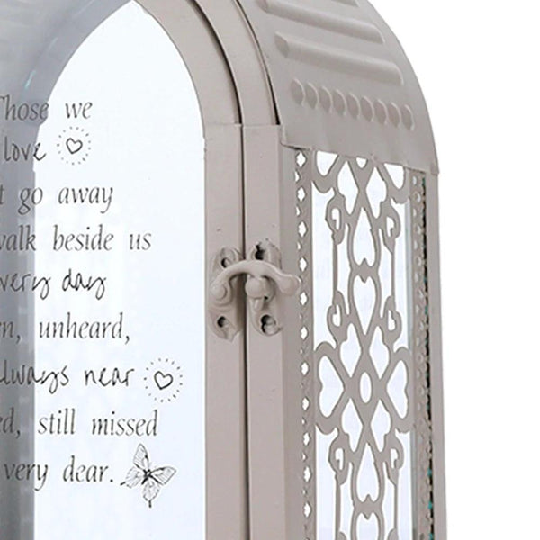 11'' High Memorial Remembrance Lantern (Grey, Without Candle)