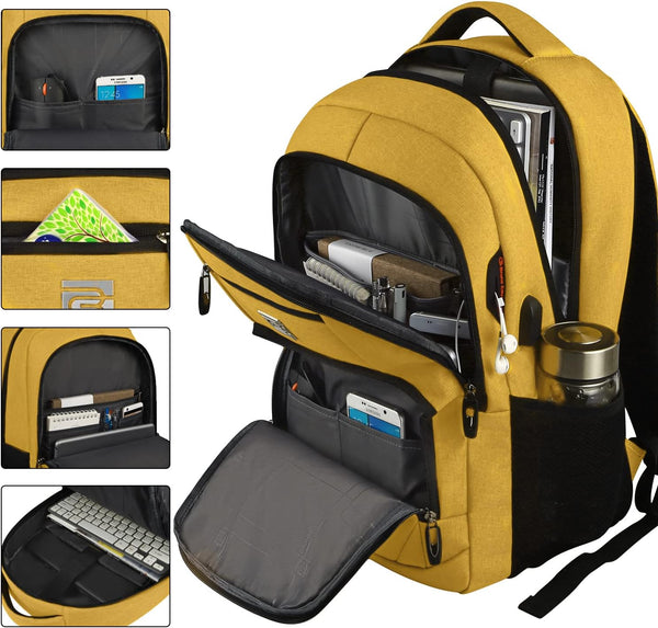 Slim Anti Theft Laptop Backpack 15.6 Inch USB Charging Travel Bag