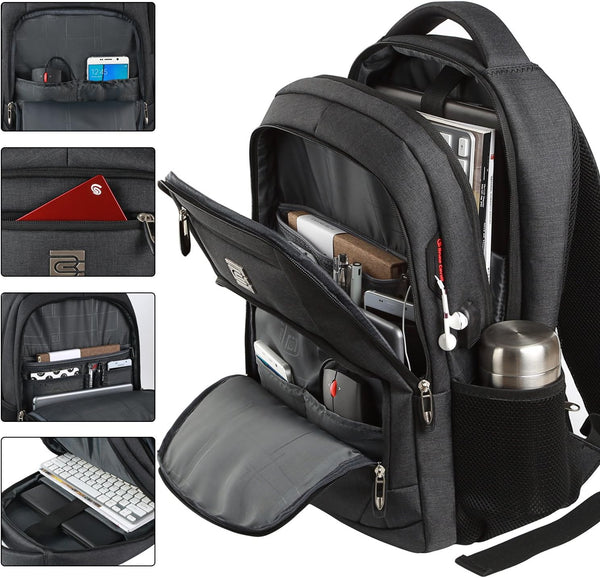 Slim Anti Theft Laptop Backpack 15.6 Inch USB Charging Travel Bag