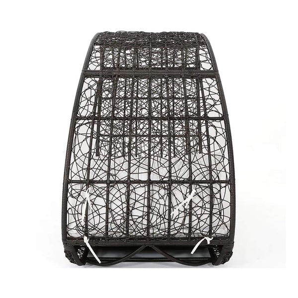 Large 2-Person Abigal Outdoor Wicker Daybed With Aluminum Frame And Cushions (SAK23942)