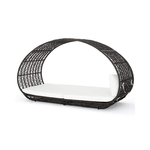 Large 2-Person Abigal Outdoor Wicker Daybed With Aluminum Frame And Cushions (SAK23942)
