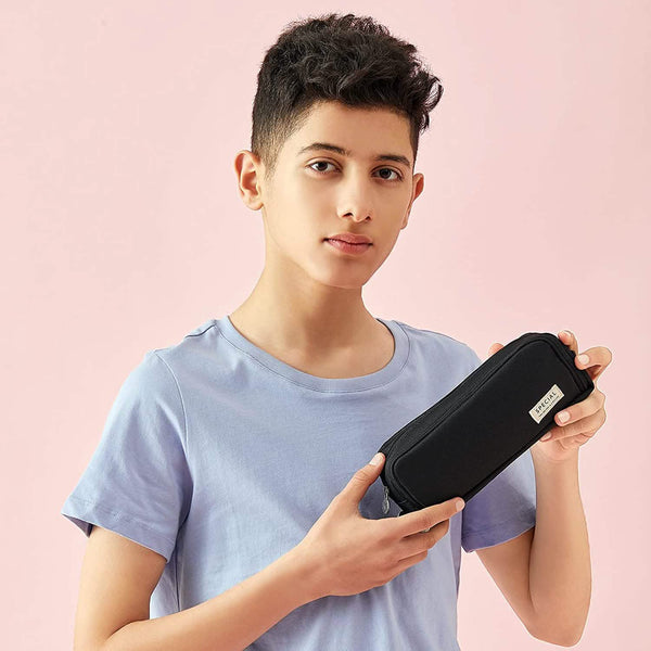 Large Capacity 3 Compartment Pouch Pencil Case