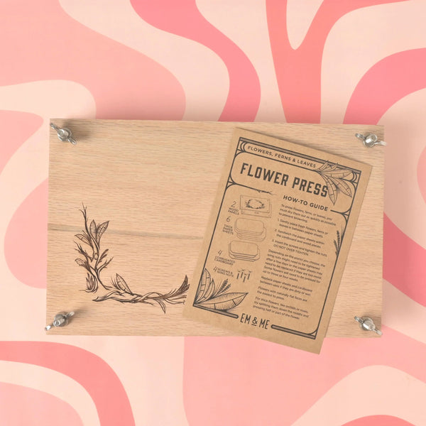 Large Flower Press Kit, Oak