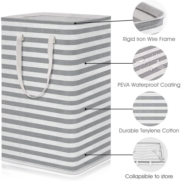 Large Foldable Tall Laundry Basket Storage Basket