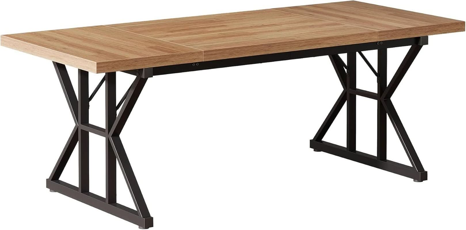 Large Industrial Executive Desk for Home Office Use