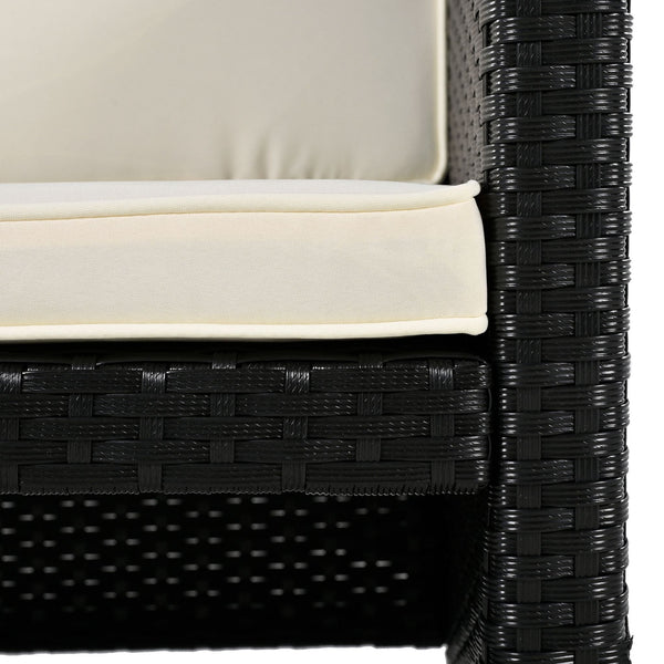 Large Outdoor Quadrilateral Spa Surround Rattan Sectional Sofa Set With Storage Compartments (SAK80217)