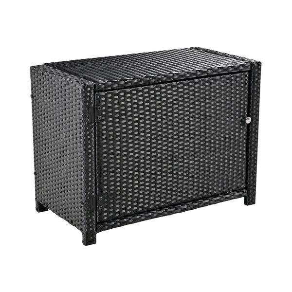 Large Outdoor Quadrilateral Spa Surround Rattan Sectional Sofa Set With Storage Compartments (SAK80217)