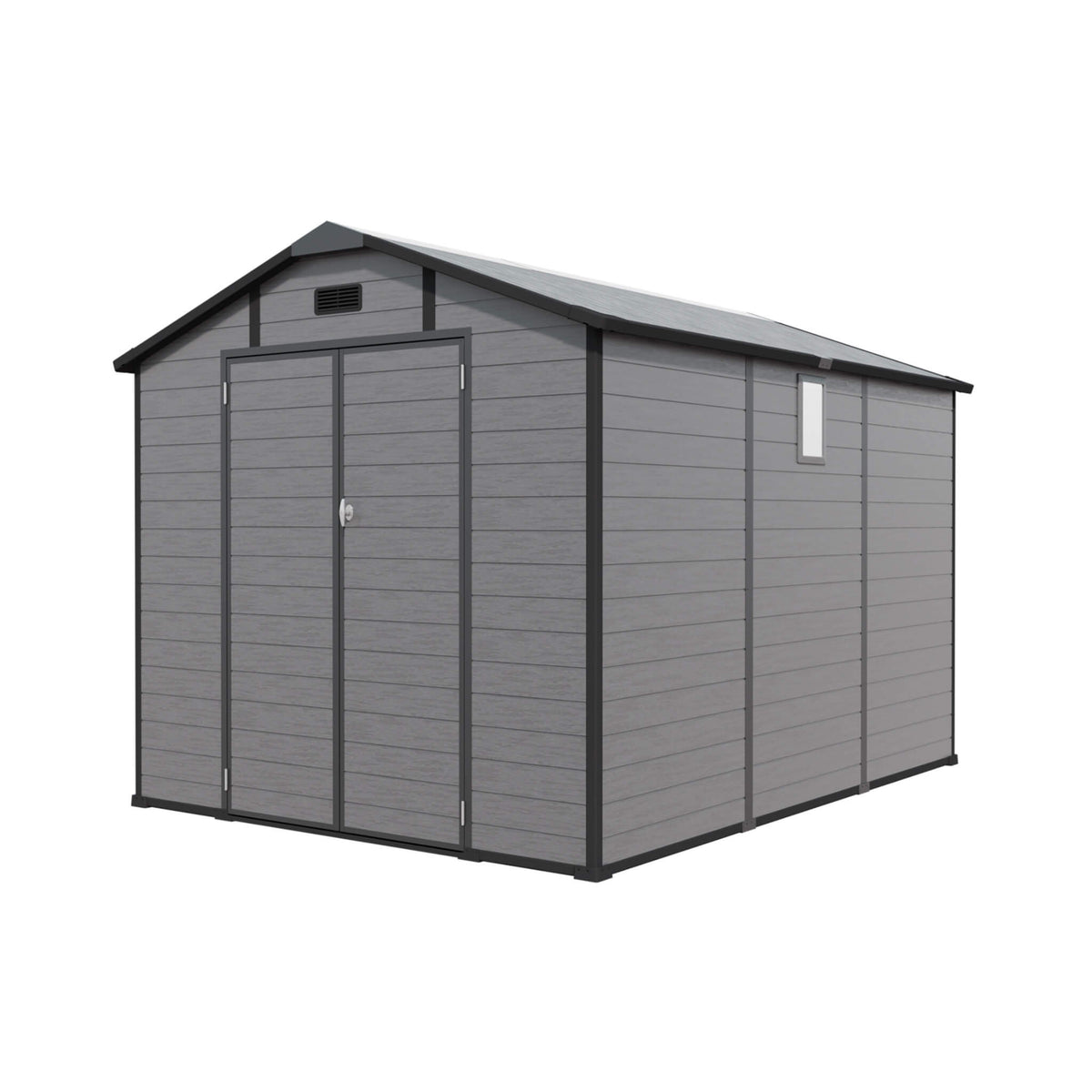 Large Plastic Lockable Resin Outdoor Storage Shed With Window And Floor (SAK25870)