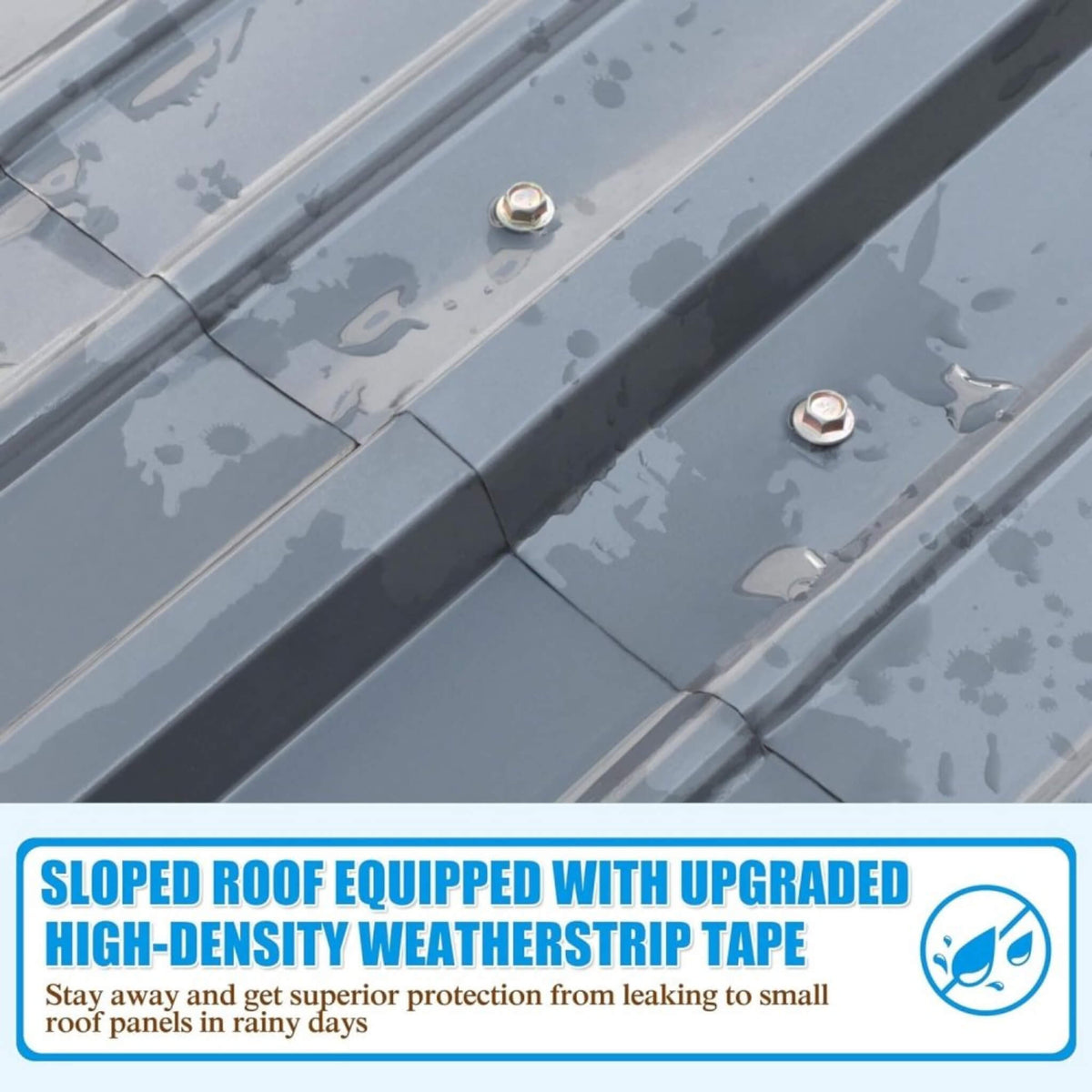 [12X20FT] Premium Modern Heavy-Duty Outdoor Alloy Steel Carport Canopy (SAK91486)