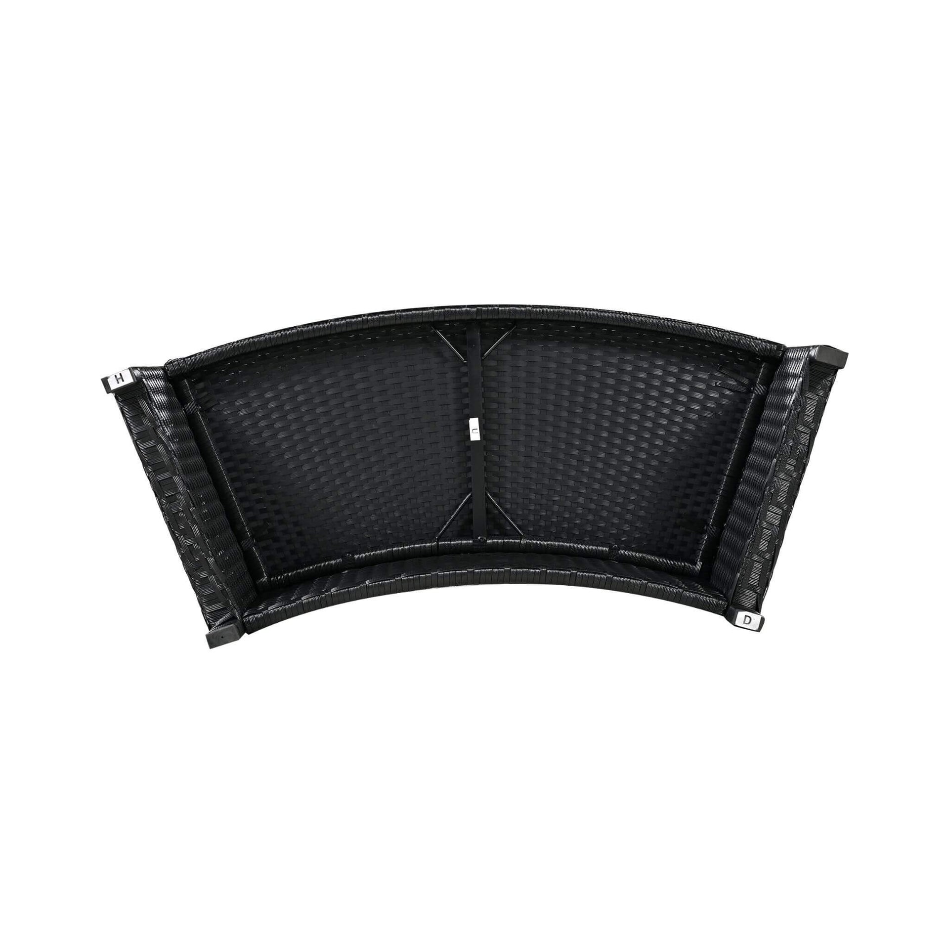 Large Premium Surround Spa Patio Rattan Sofa Set With Storage Compartments And Cushions (SAK75629)