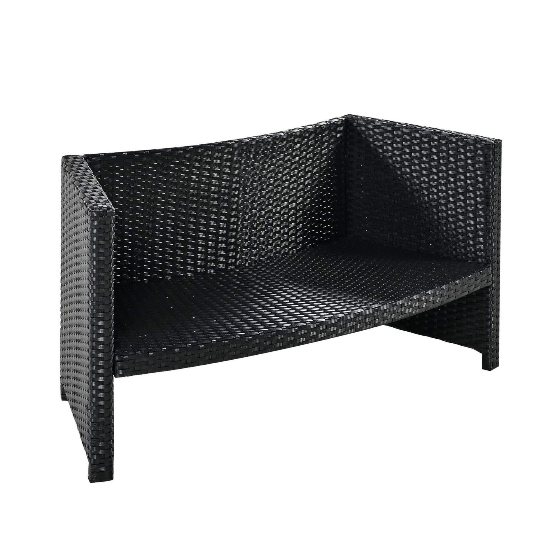 Large Premium Surround Spa Patio Rattan Sofa Set With Storage Compartments And Cushions (SAK75629)