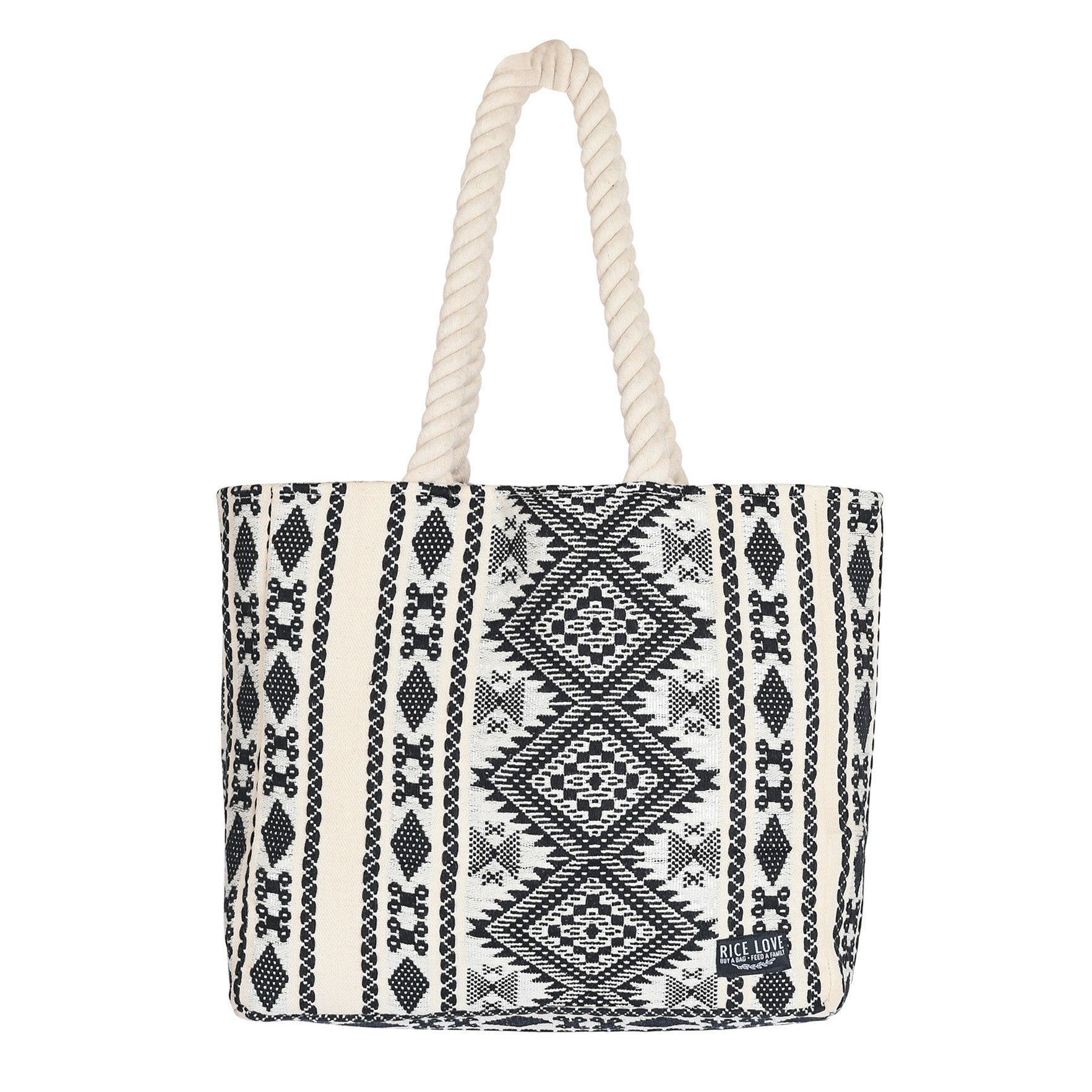 Large Shopper Tote Dainik Rice Love