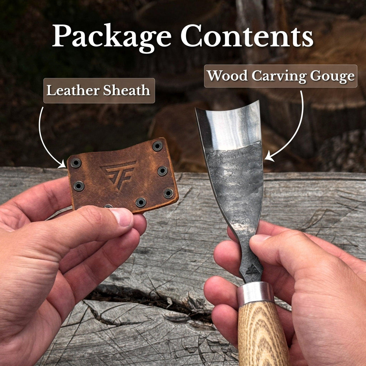 Large Straight Gouge (Rounded Chisel), 10 - 45 mm (0.4 - 1.8 inches)