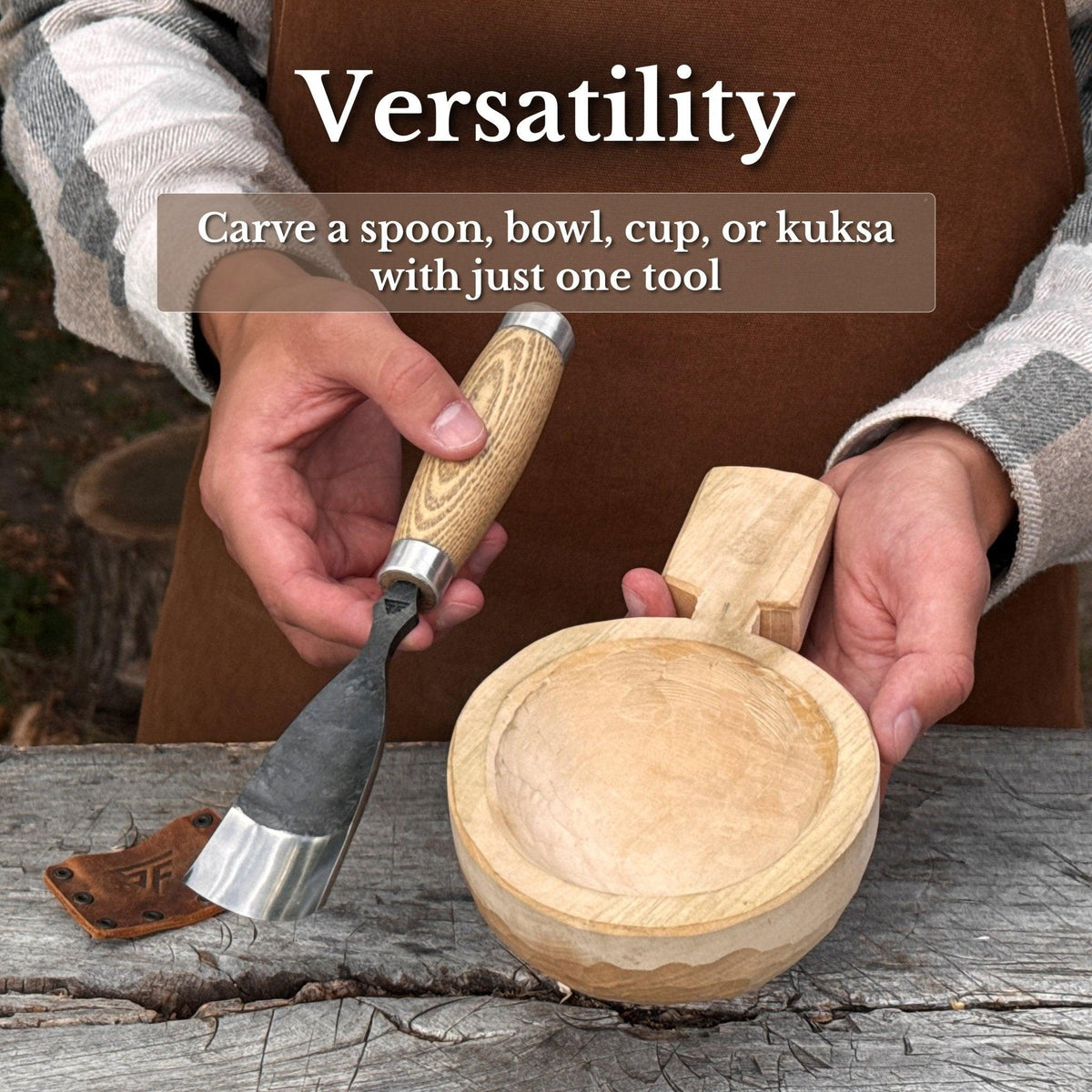 Large Straight Gouge (Rounded Chisel), 10 - 45 mm (0.4 - 1.8 inches)