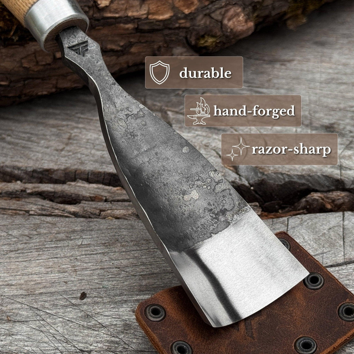 Large Straight Gouge (Rounded Chisel), 10 - 45 mm (0.4 - 1.8 inches)