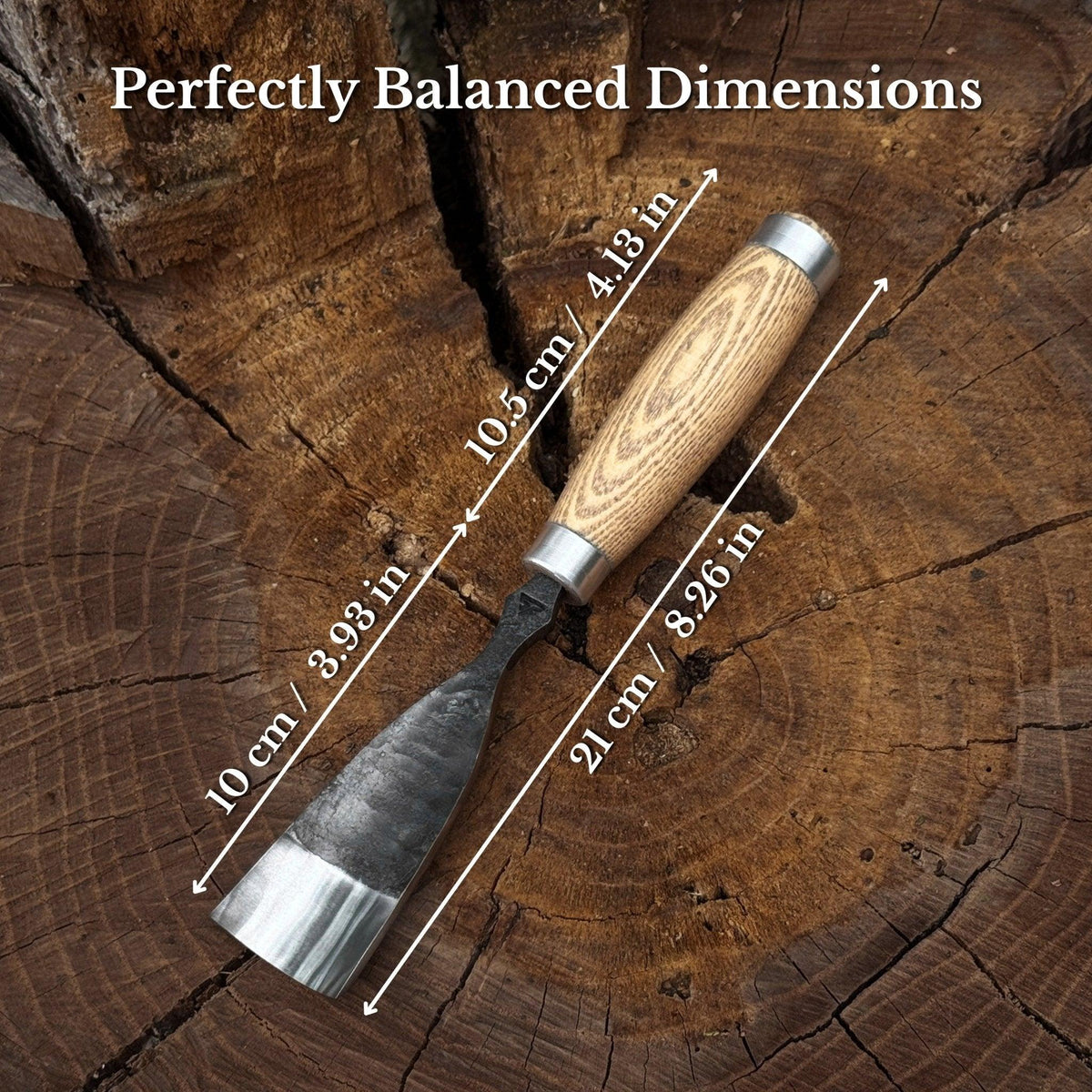 Large Straight Gouge (Rounded Chisel), 10 - 45 mm (0.4 - 1.8 inches)
