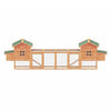 Large 160-Inch Wooden Backyard Hen Chicken Coop Enclosure W/ Nest Box & Run (SAK96451)