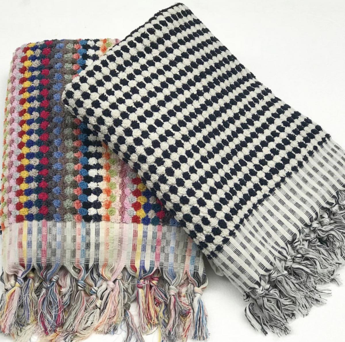Bubble Black Terry Turkish Towel
