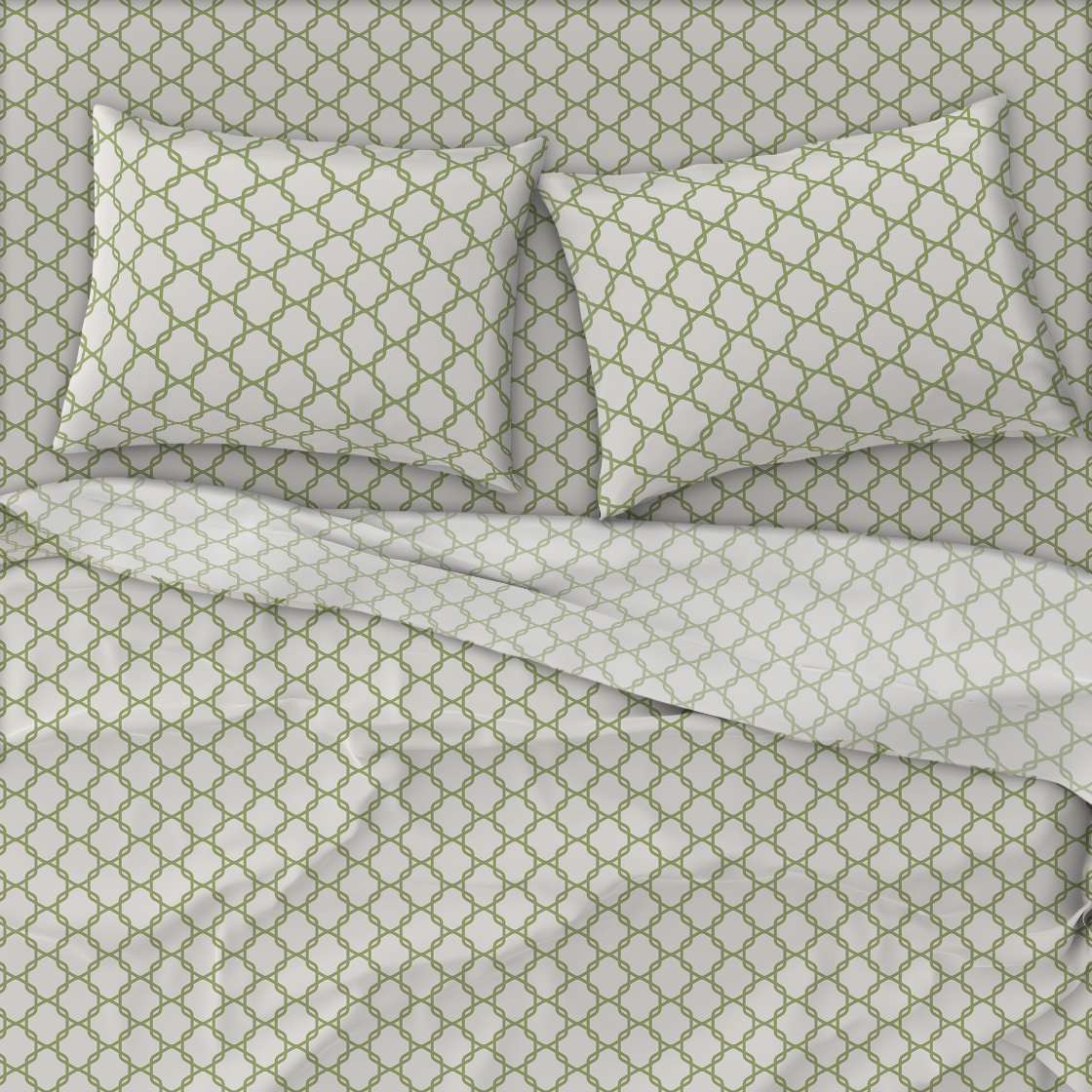 Cotton Blend Sheet Set | Lattice (Spring Romance Collection)