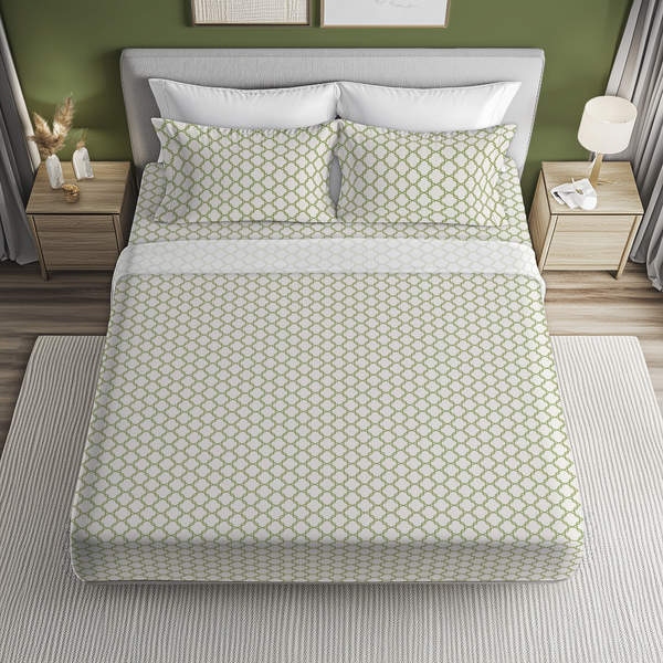 Cotton Blend Sheet Set | Lattice (Spring Romance Collection)