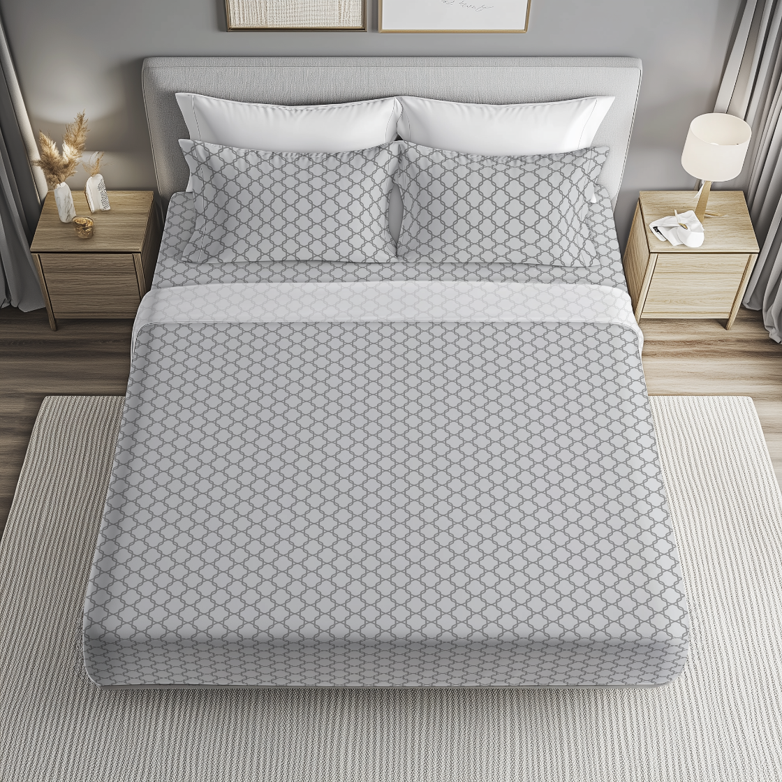 Cotton Blend Sheet Set | Lattice (Spring Romance Collection)