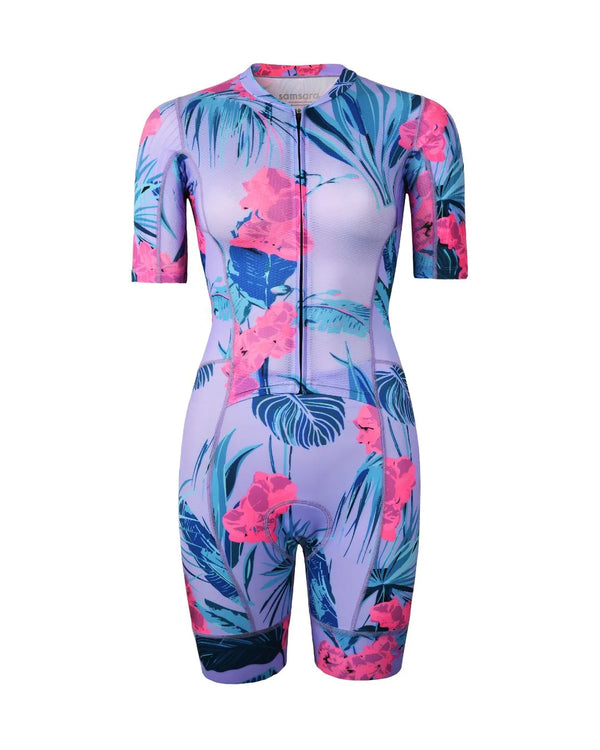 Performance Tri Suit - Lavender Palm