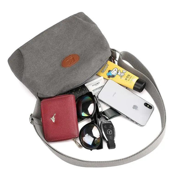 Lavish Style Canvas Crossbody Bag For Women And Girld Travel Bag Lightweighted Casual Shoulder Bag For Females