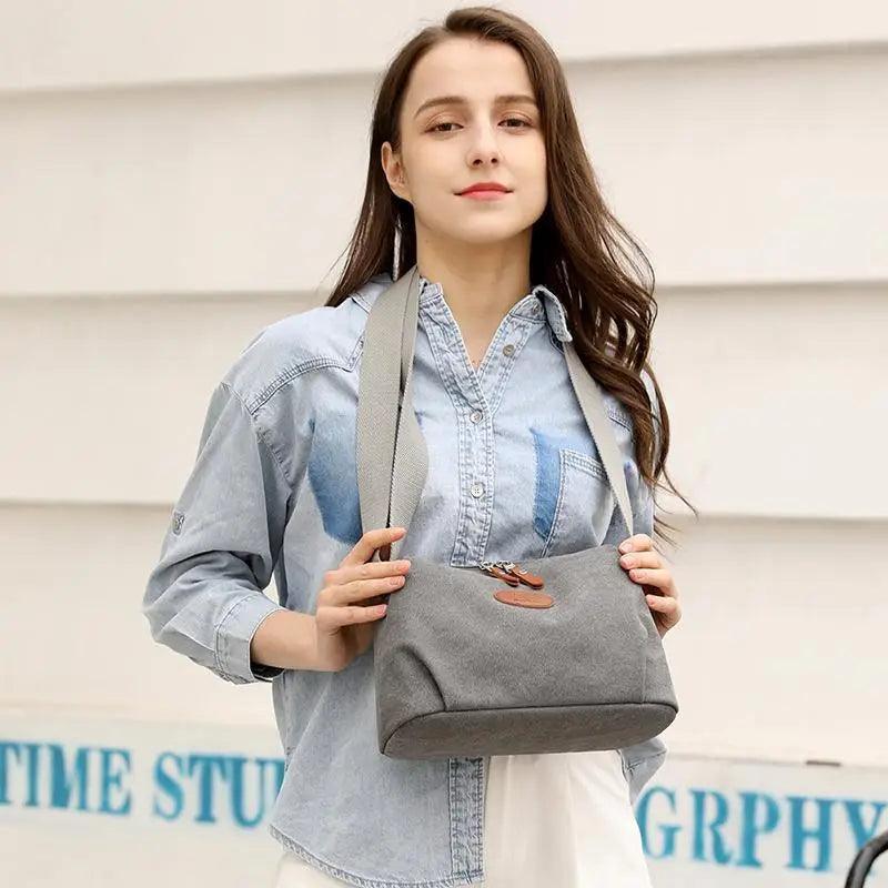 Lavish Style Canvas Crossbody Bag For Women And Girld Travel Bag Lightweighted Casual Shoulder Bag For Females