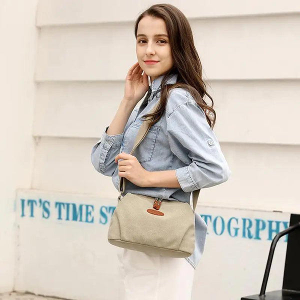 Lavish Style Canvas Crossbody Bag For Women And Girld Travel Bag Lightweighted Casual Shoulder Bag For Females