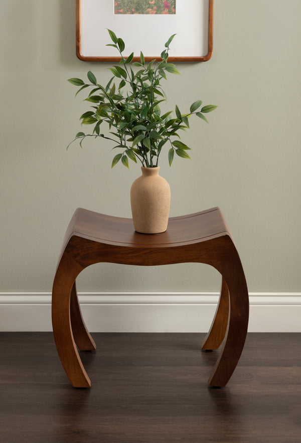 Loviisa Wood Ottoman and Vanity Stool