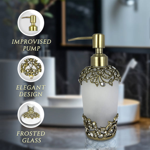 Liora Bloom – Modern Decorative Bathroom Accessory Handmade Soap Dispenser, 9 oz Decozen