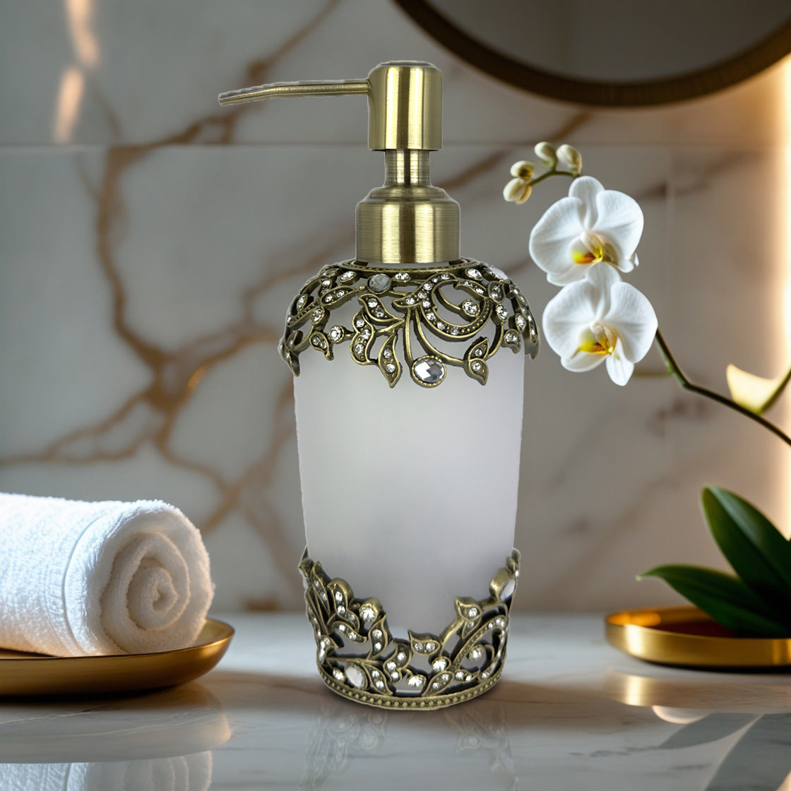 Liora Bloom – Modern Decorative Bathroom Accessory Handmade Soap Dispenser, 9 oz Decozen