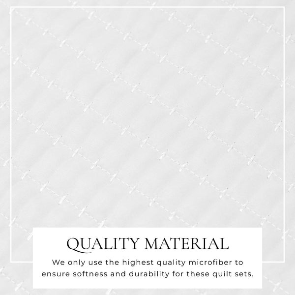 3-Piece Solid Quilt - Alicia Collection Great Bay Home