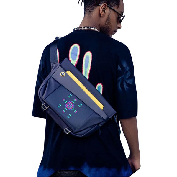 LCD Pixel Messenger Bag