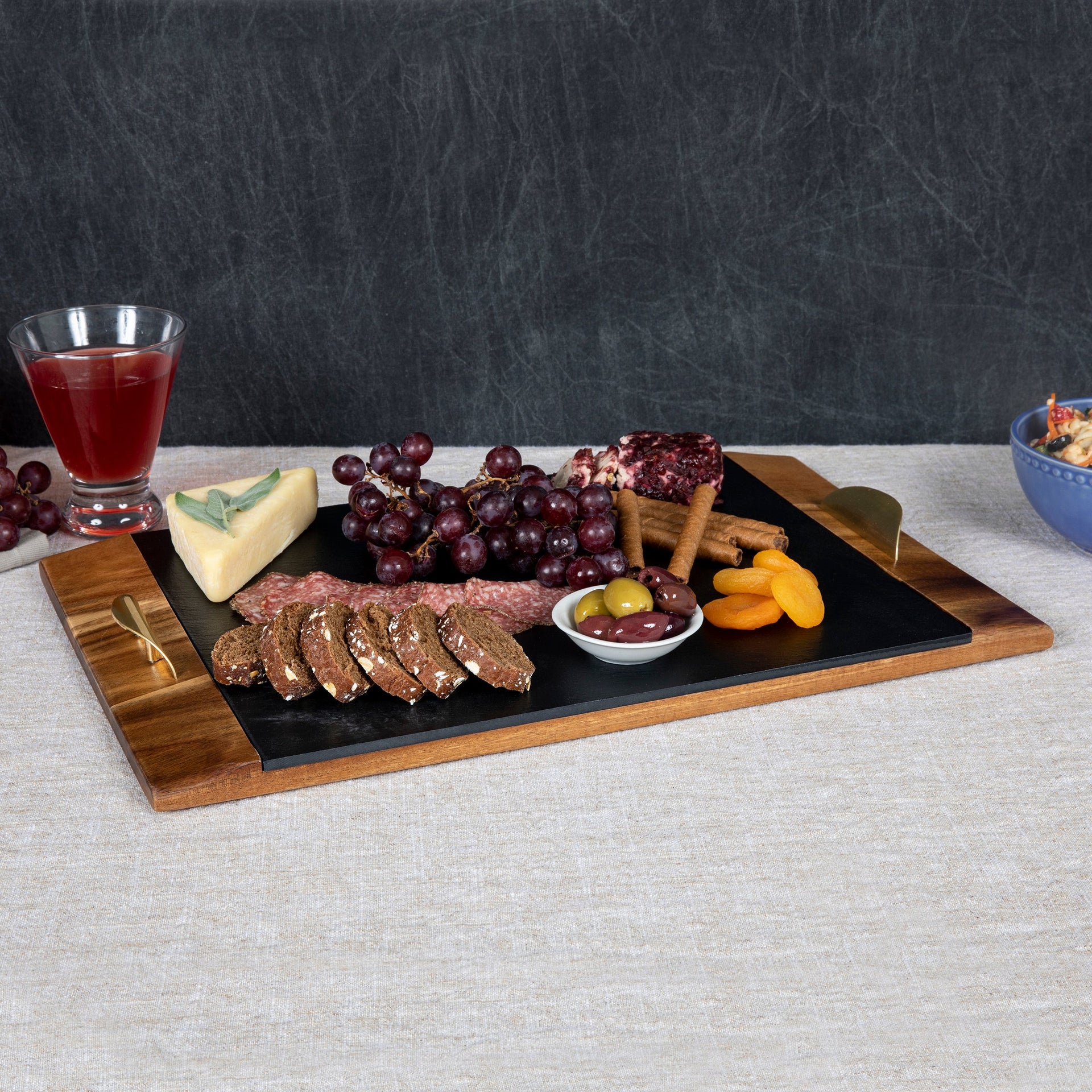 Covina Acacia and Slate Serving Tray