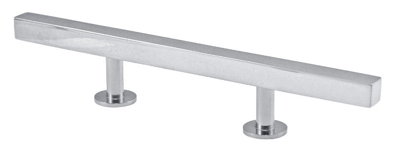 Lew's Square Bar Cabinet Knobs and Pulls in Polished Chrome