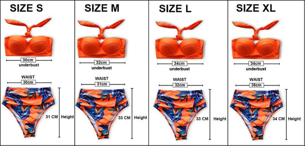 Leaf Floral Bikini Set Women Backless High-Waist Two Pieces Swimwear Beach Bathing Suits Swimsuits Women's Ruffle Bandage Bikini High Waist Bottoms Two Piece Swimsuits