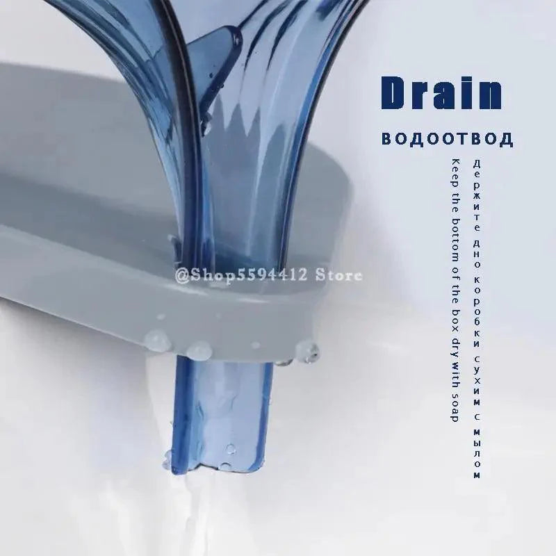 Leaf Shape Soap Box Bathroom soap holder Dish Storage Plate Tray Bathroom Soap Holder Case Bathroom Supplies bathroom gadgets Drainage Soap Holder-Leaf Soap Storage Box-Vertical Manual Soap Holder-Suction Cup Drain Soap Box for Shower Bathroom Kitchen