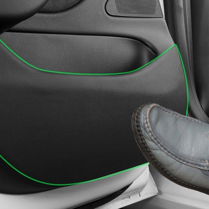Leather Anti-kick Mat Sticker Interior Anti-Dirt Protector for Tesla Model 3 (4PCS)