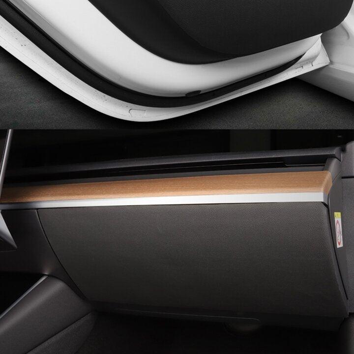 Leather Anti-kick Mat Sticker Interior Anti-Dirt Protector for Tesla Model 3 (4PCS)