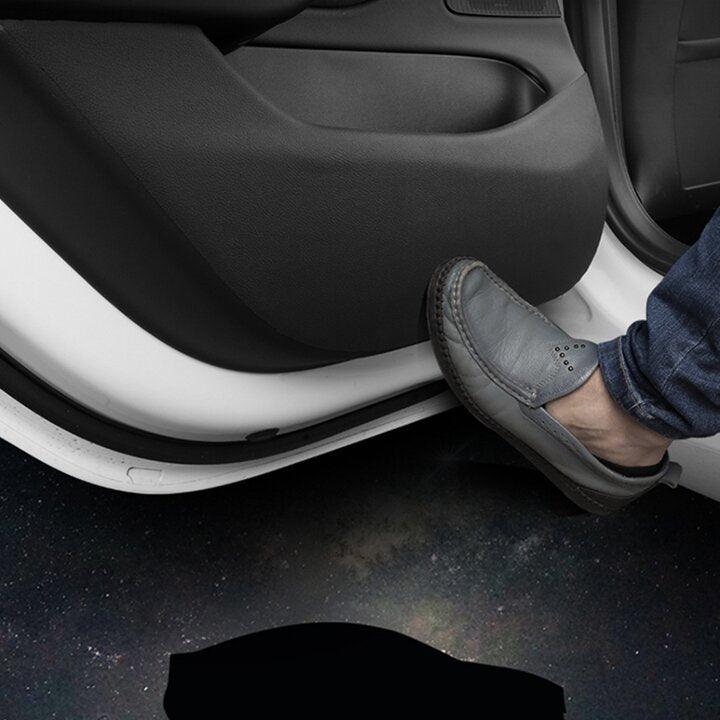 Leather Anti-kick Mat Sticker Interior Anti-Dirt Protector for Tesla Model 3 (4PCS)