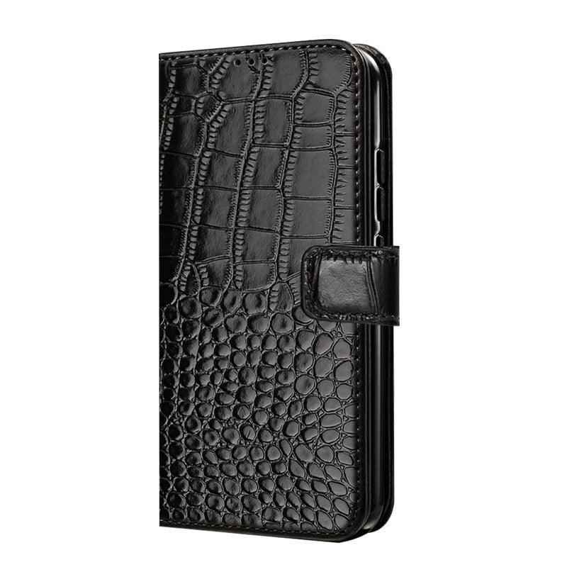 Leather Black Flip Case for iPhone XS Max X XR 12 Mini 11 Pro 7 8 Wallet Stand Cover Flip Wallet Leather Case with Secure Buckle Closing Lock and Bracket Function