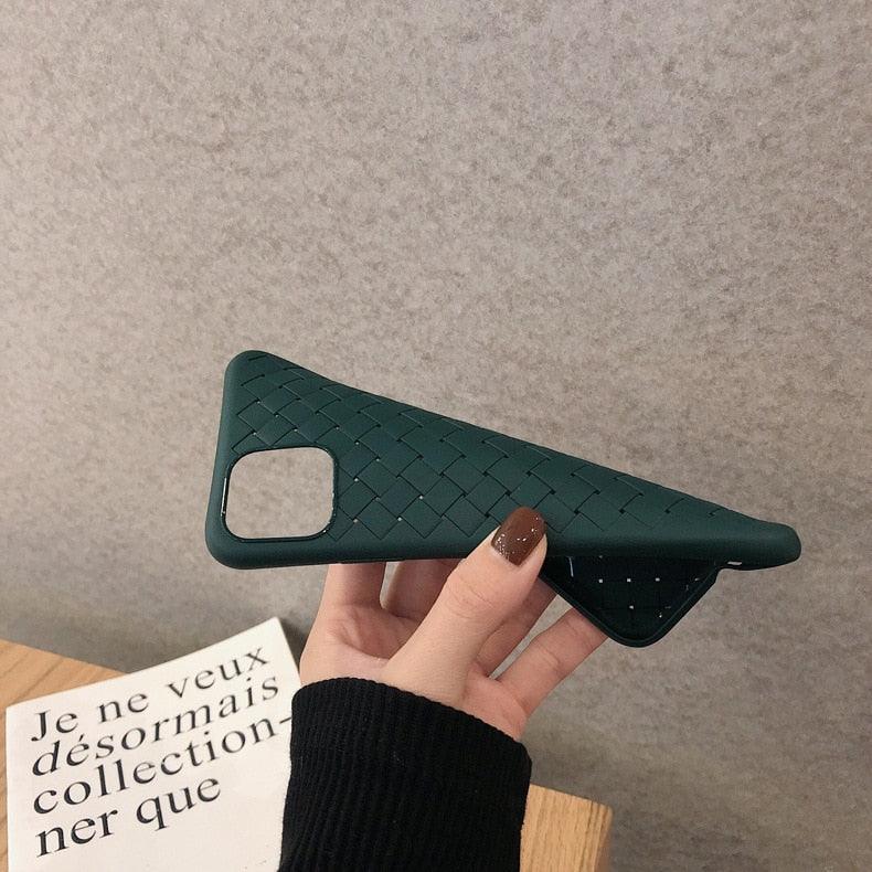 Leather Breathable Mesh Phone Case Suitable For iPhone 14 13 11 Pro Max 12 Mini Xs 6S 7 8 Plus X XR Silicone Soft Thin Protective Exquisite Textures Case For Iphone Comfortable Grip Elegant Case For Smartphone