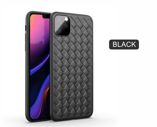Leather Breathable Mesh Phone Case Suitable For iPhone 14 13 11 Pro Max 12 Mini Xs 6S 7 8 Plus X XR Silicone Soft Thin Protective Exquisite Textures Case For Iphone Comfortable Grip Elegant Case For Smartphone