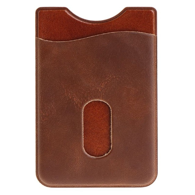 Leather Card Holder Sticker 3M Adhesives Credit ID Card Mobile Phone Back Pocket Wallet Case Stickers Bag Pouch