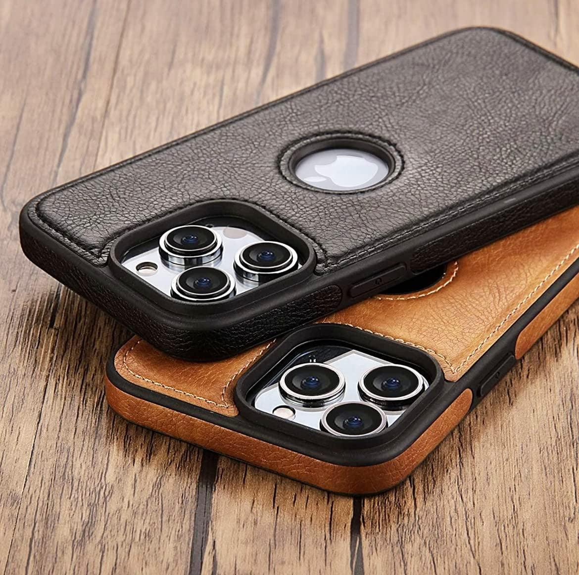 Leather Case Thin Flexible Soft Grip Luxury  PU Leather Cover for Men Durable Anti-Scratch Full Phone Cases For iPhone 14 Pro Max 14 Plus Case Slim PU Leather Soft Shockproof Back Cover for iPhone 14 Pro