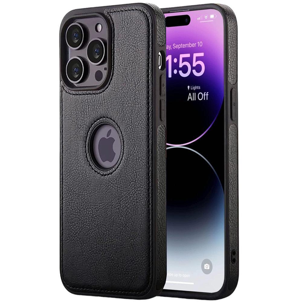Leather Case Thin Flexible Soft Grip Luxury  PU Leather Cover for Men Durable Anti-Scratch Full Phone Cases For iPhone 14 Pro Max 14 Plus Case Slim PU Leather Soft Shockproof Back Cover for iPhone 14 Pro