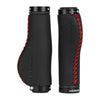Leather City Mountain Bike Handlebar Cover Handle Grips Bar End Non-slip Aluminum Lock Ergonomic Design Non-Slip Microfiber Leather Bicycle Grip With Aluminum Alloy Dual Lock-On Bicycle Handle Bar Covers For Mountain Road Bike