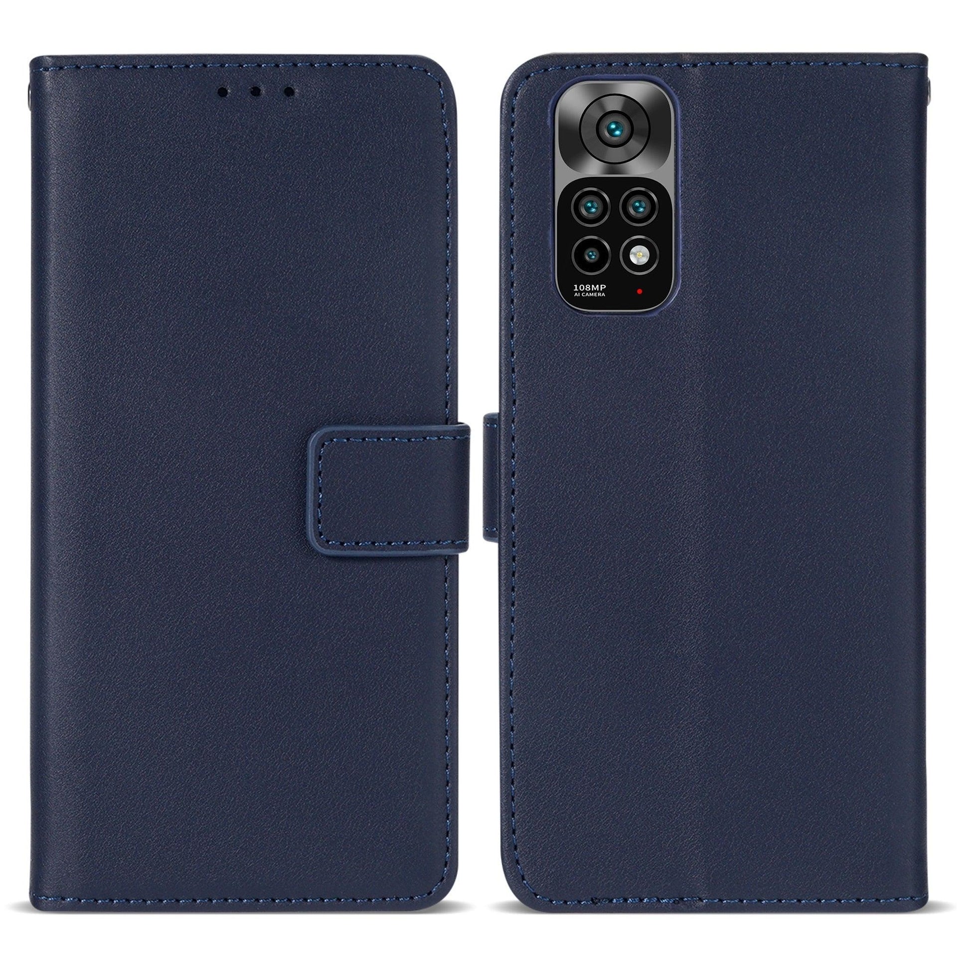 Leather Flip Wallet Case For Xiaomi Redmi Note 11 10 9 8 7 6 5 Pro 4X 8T 9T 9A 9C 6A 8A 7A POCO M3 X3 NFC Mi 10 11 Protect Cover Premium Faux Leather Wallet Case Flip Cover For Redmi